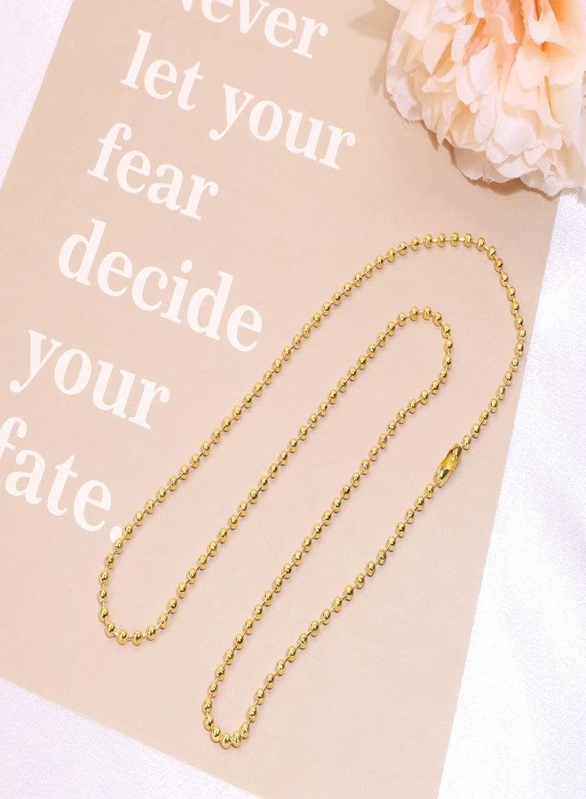 Beadsncraft Golden Ball Chain 5 Pieces for Jewellery Necklace Making Bracelet Anklet Earrings DIY Crafts Findings Purpose | Chain Extenders | Jewelry Findings | Golden | 2MM - Image 3